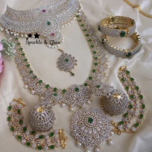 Green Rose gold Necklace...